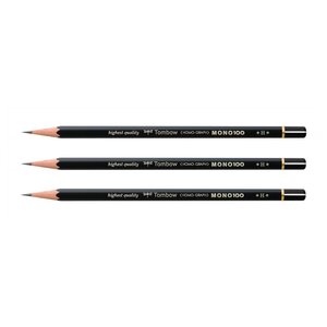 Crayon Graphite Haute Qualité MONO 100 H x 3 TOMBOW