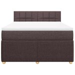 vidaXL Sommier à lattes de lit avec matelas Marron foncé 140x200 cm