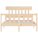 vidaXL Cadre de lit sans matelas 120x200 cm bois de pin massif