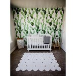 Tapis coton forme biscuit - blanc - 120 x 160