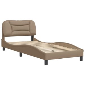 vidaXL Cadre de lit avec tête de lit Cappuccino 90x190 cm Similicuir