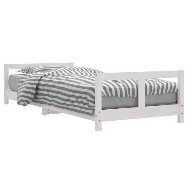 vidaXL Cadre de lit pour enfants blanc 80x200 cm bois de pin massif