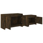 vidaXL Meuble TV Chêne fumé 146 5x35x50 cm Bois d'ingénierie