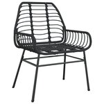 vidaXL Ensemble de salle à manger de jardin 9 pièces Noir Poly Rotin