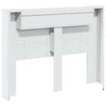 vidaXL Armoire tête de lit avec LED blanc 140x16 5x103 5 cm