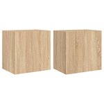 vidaXL Meubles TV muraux 2 Pièces chêne sonoma 40 5x30x40 cm