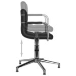 vidaXL Chaise pivotante de salle à manger Noir Similicuir
