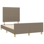 vidaXL Cadre de lit avec tête de lit Taupe 120x200 cm Tissu