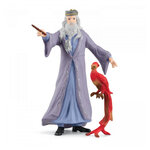 Figurine Dumbledore et Fumsek - Le Magicien de Poudlard