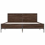 vidaXL Cadre de lit sans matelas chêne marron 135x190 cm