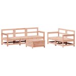 vidaXL Salon de jardin 6 Pièces bois massif sapin de douglas