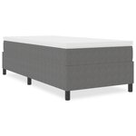 lit à ressort vidaXL gris clair simple en tissu velours côtelé