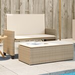 vidaXL Banc de jardin et coussins et repose-pied beige résine tressée