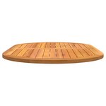 vidaXL Plateau de table 120x70x2 2 cm Ovale en Bois Massif de Teck