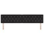 vidaXL Tête de Lit LED avec Boutons en Cristal Noir 100 cm Velours