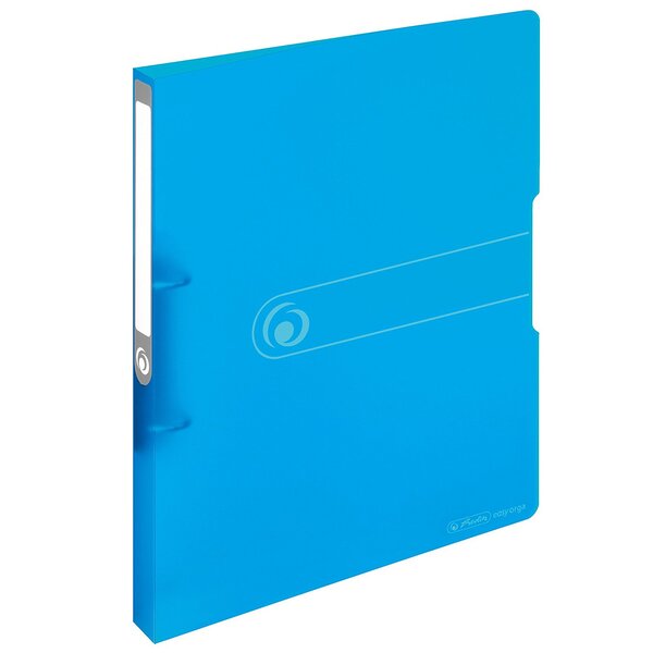 classeur à anneaux 16 mm Dos de 27 mm Bleu Transparent HERLITZ