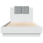 vidaXL Cadre de lit avec LED sans matelas blanc 90x190 cm