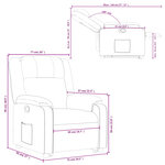 vidaXL Fauteuil inclinable Noir Similicuir