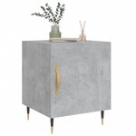 vidaXL Table de chevet gris béton 40x40x50 cm bois d’ingénierie