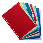 Intercalaires Polypropylène Souple 12 Positions - A4 - Couleurs Assorties - X 50 - Exacompta