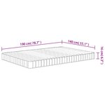 vidaXL Matelas en mousse moyennement doux 140x190 cm