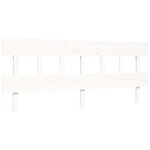 vidaXL Cadre de lit sans matelas blanc bois massif de pin