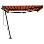 vidaXL Auvent automatique sur pied 450x350 cm Orange/marron