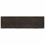 vidaXL Dessus de table marron foncé bois chêne massif traité