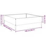 vidaXL Lit surélevé de jardin blanc 100x100x33 5 cm acier