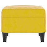 vidaXL Repose-pied Jaune 60x50x41 cm Velours