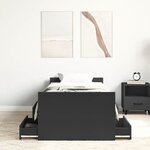 vidaXL Cadre de lit sans matelas noir 90x200 cm