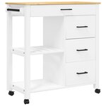 vidaXL Chariot de cuisine MONZA 84x40x90 cm bois massif de pin