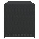 vidaXL Boîte de rangement de jardin noir 283L résine tressée