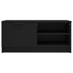 vidaXL Meuble TV Noir 80x35x36 5 cm Bois d'ingénierie