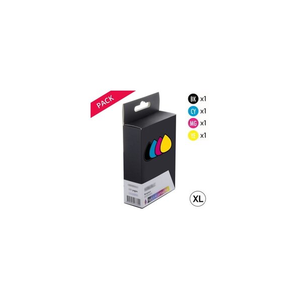 Cartouche d'encre Compatible Epson T04A Noir et Couleurs Marque Générique (P4KGNC8E04B)