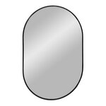 Miroir rectangulaire en aluminium avec cadre noir 50 x 80 cm