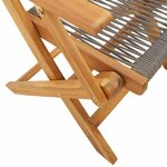 vidaXL Ensemble à manger de jardin 5Pièces gris polypropylène bois massif
