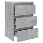 vidaXL Tables de chevet 2 Pièces Gris béton 40x35x62 5 cm Aggloméré