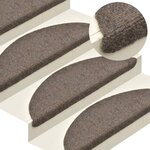 vidaXL Tapis autoadhésifs de marches 10 Pièces Crème 65x21x4cm Aiguilleté