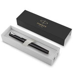 PARKER VECTOR XL Stylo plume  laque noire métallisée sur laiton  plume moyenne  encre bleue  Coffret cadeau