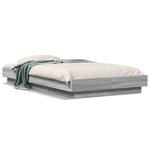 vidaXL Cadre de lit sonoma gris 75x190 cm bois d'ingénierie