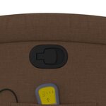 vidaXL Fauteuil de massage inclinable Marron Tissu
