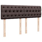 vidaXL Sommier à lattes de lit avec matelas Marron foncé 140x190 cm