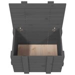 vidaXL Boîte de rangement Gris 58x40 5x42 cm Bois massif de pin