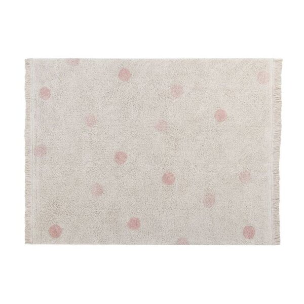 Tapis coton lavable Hippy Dots Nude - 120 x 160 cm