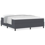 vidaXL Lit avec sommier avec matelas gris foncé super King en tissu en velours côtelé