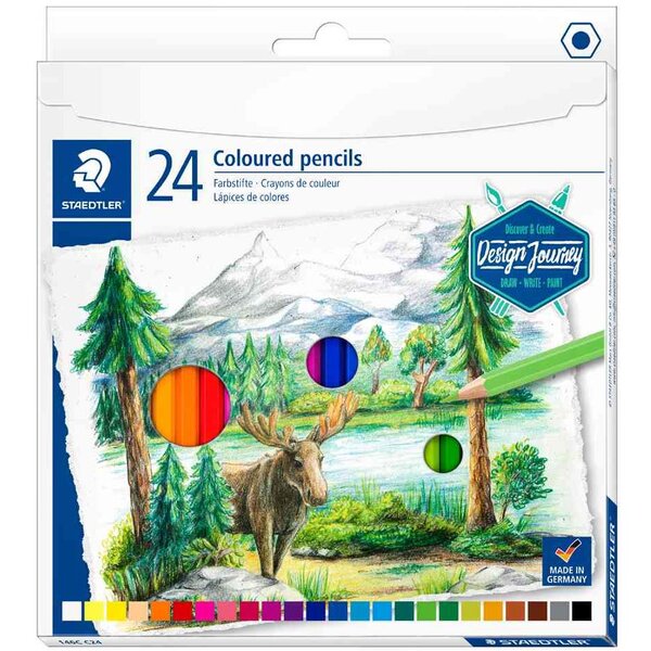 Crayon couleur design journey  étui carton de 24 staedtler