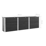 vidaXL Plate-forme surélevée de jardin 300x100x91 cm WPC Gris