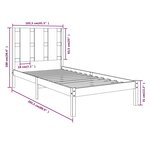 vidaXL Cadre de lit sans matelas 100x200 cm bois massif de pin