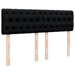 vidaXL Sommier à lattes de lit avec matelas Noir 140x190 cm Tissu